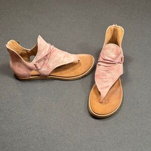 Women's Pink Canvas Sandals